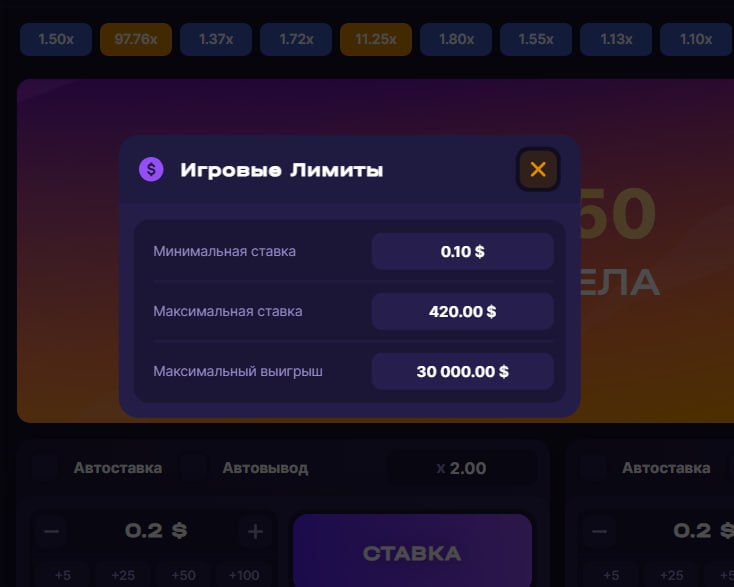 Игровые лимиты rocket queen в 1win